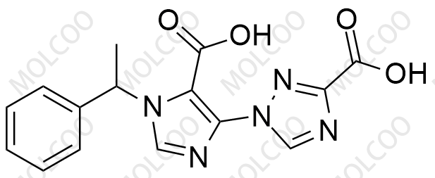 1-(5-羧基-1-(1-苯基乙基)-1H-咪唑-4-基)-1H-1,2,4-三唑-3-羧酸