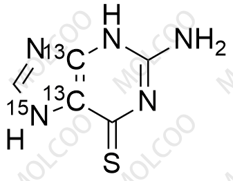 2-氨基-6-巯基嘌呤-13C2-15N